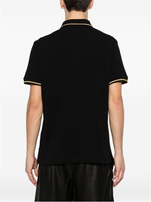 Polo uomo nera con logo Versace jeans Couture | 80GAGT05CJ01TG89